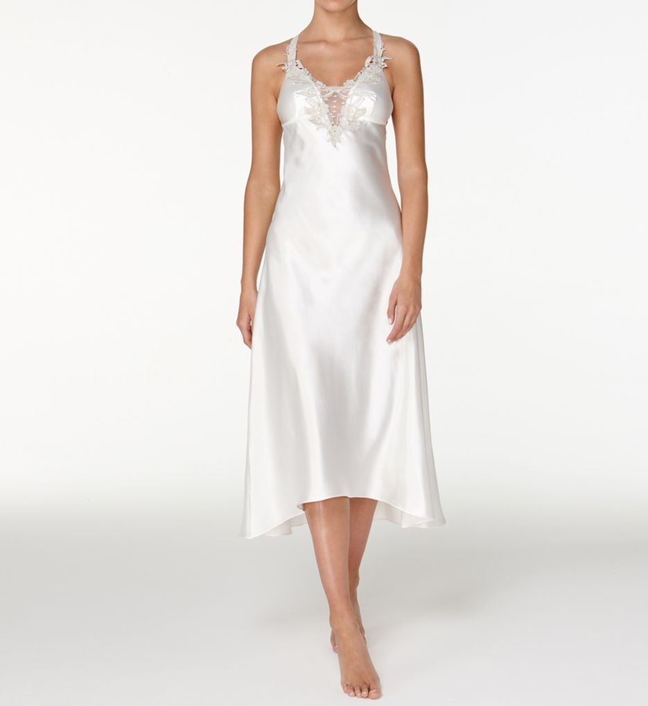 Stella Charmeuse Long Gown With Foam Cup