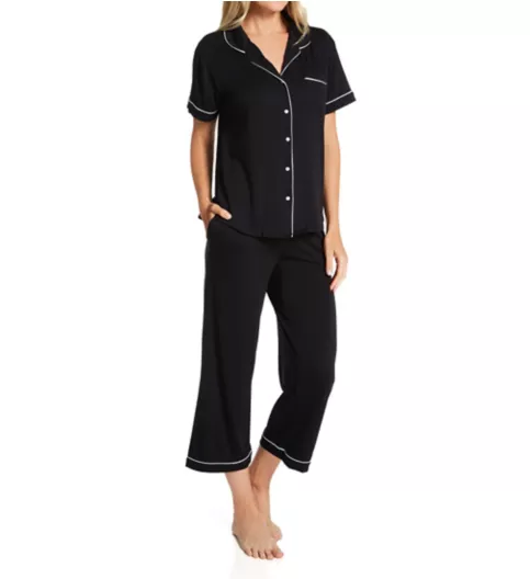 Flora Nikrooz Annie Knit Notch Collar Capri PJ Set T90416