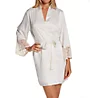 Flora Nikrooz Kit Matte Charmeuse Wrap Robe with Lace T90482 - Image 1