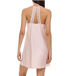 Kit Matte Charmeuse Chemise with Lace Pink S