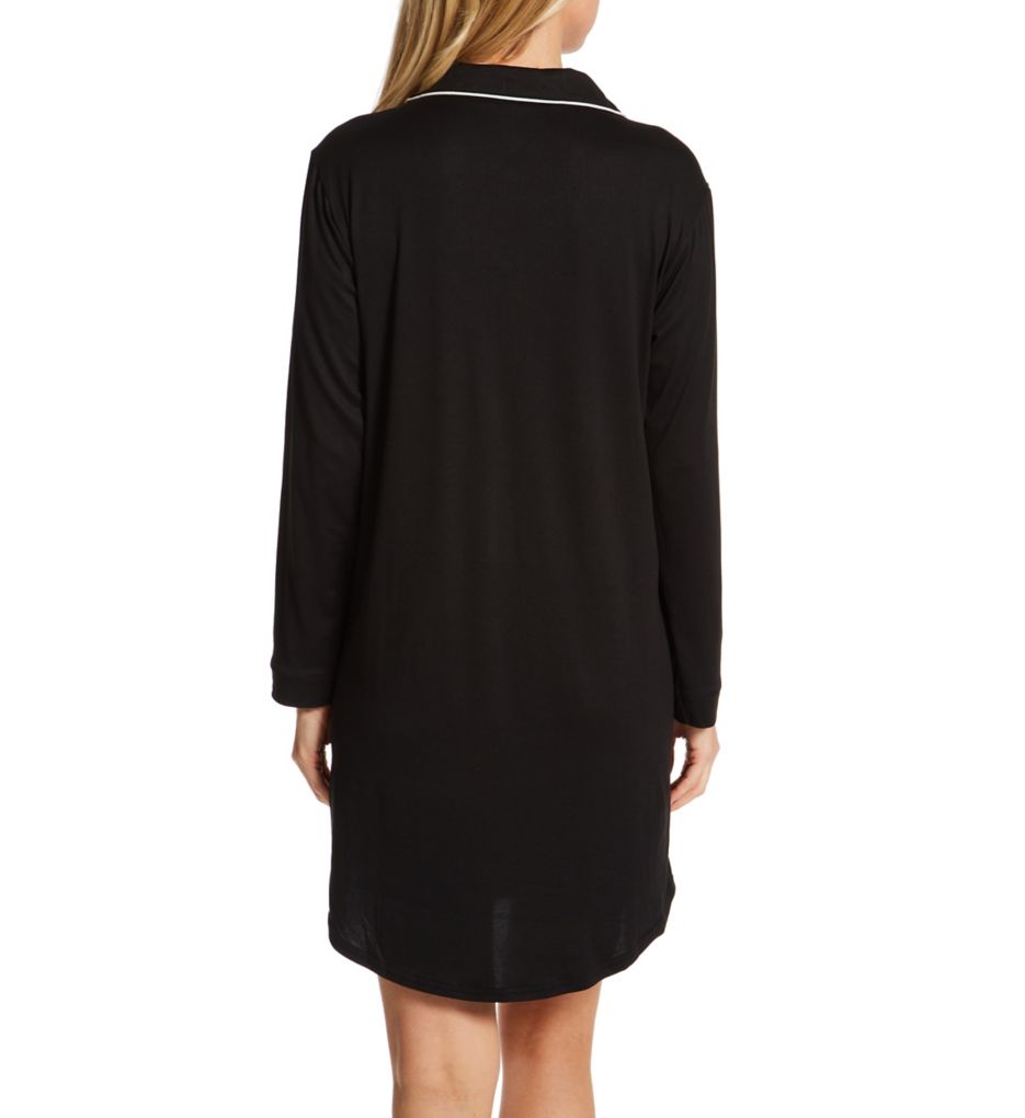 Deborah Solid Knit Notch Collar Sleepshirt