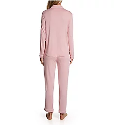 Annie Knit Notch Collar PJ Set Pink XL
