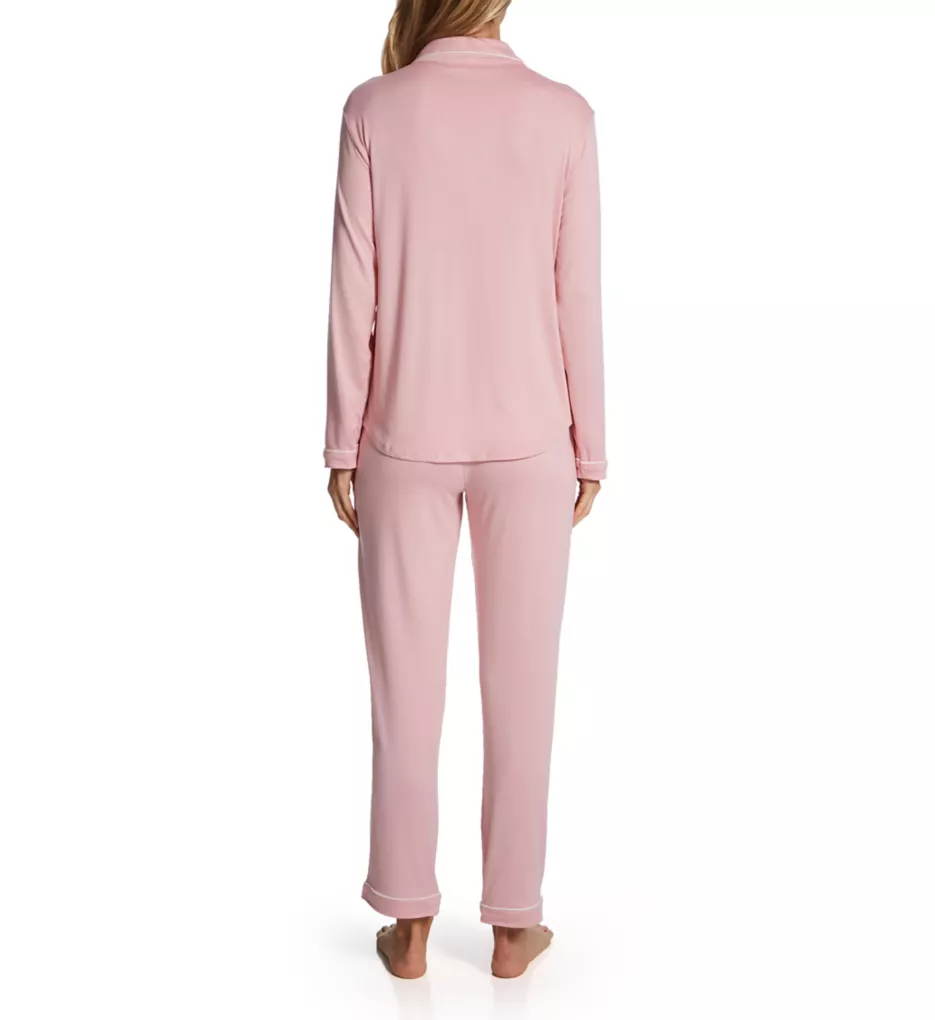 Annie Knit Notch Collar PJ Set Pink XL