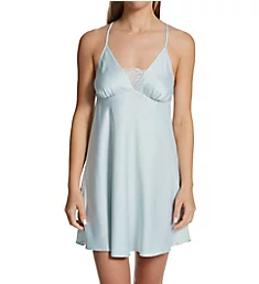 Claudine Matte Charmeuse Chemise with Lace Ice Flow S