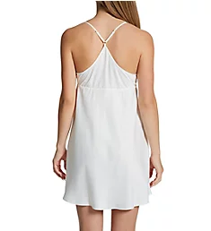 Claudine Matte Charmeuse Chemise with Lace Ivory - 101 S