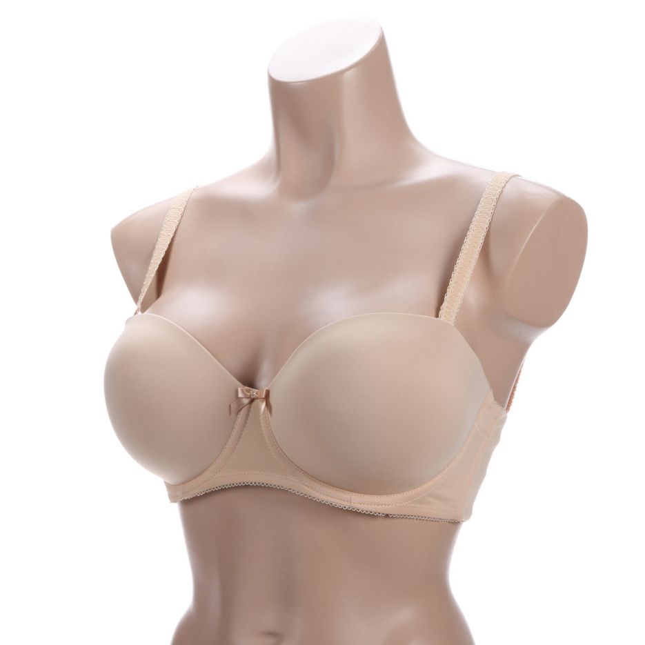 Freya Deco Bra Nude Size 34FF Underwired Strapless Moulded Padded