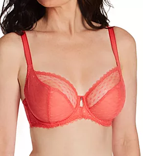 Signature Plunge Underwire Bra Hot Coral 28FF