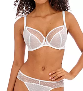 Signature Plunge Underwire Bra White 38DD
