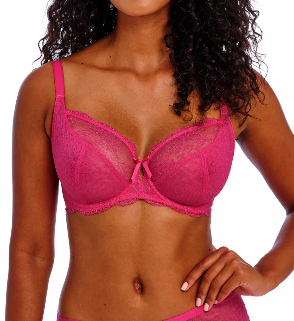 Fancies Underwire Plunge Bra Hot Pink 28D