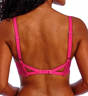 Fancies Underwire Plunge Bra Hot Pink 34G