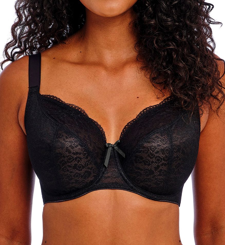 Freya Fancies Balcony K Cup Bra- Black – Bigger Bras