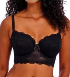 Fancies Underwire Longline Bra Black 28GG