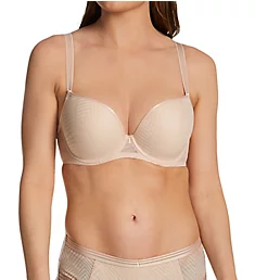 Tailored Underwire Moulded Plunge T-Shirt Bra Natural Beige 28D