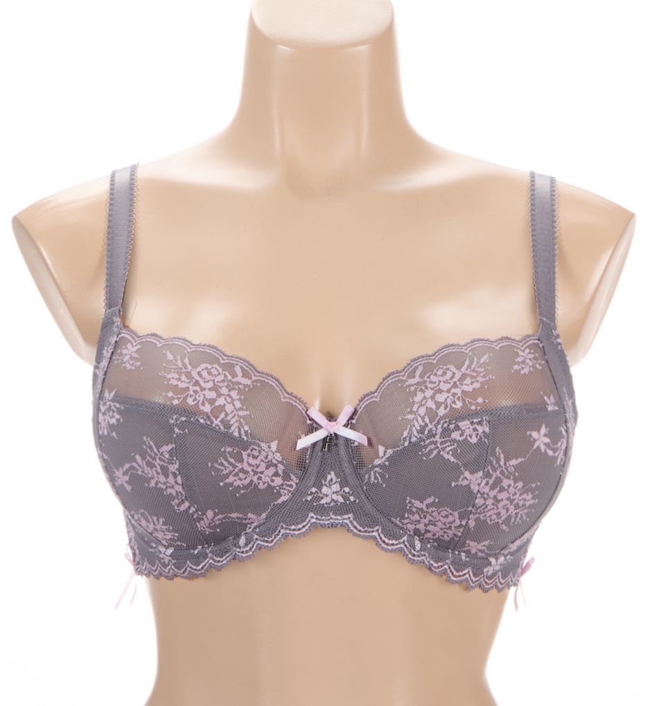 Freya Offbeat Decadence Underwire Side Support Bra Grey Pink 36GG  - Image 1