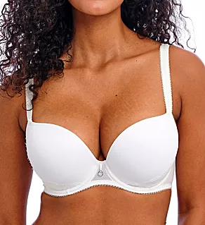 Fascinate Underwire Molded Plunge T-Shirt Bra White 28E