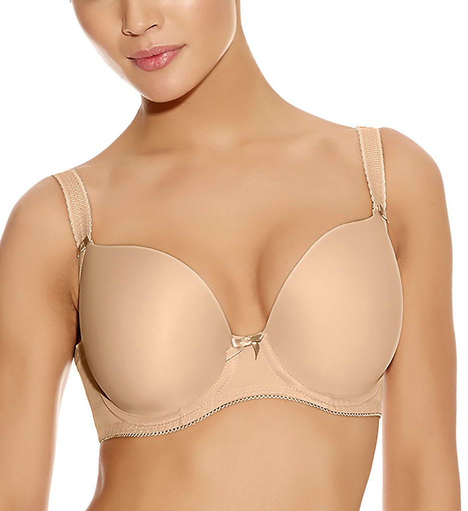 Womens Freya Lingerie Deco Moulded Underwire Plunge Bra 4234 Nude 36G