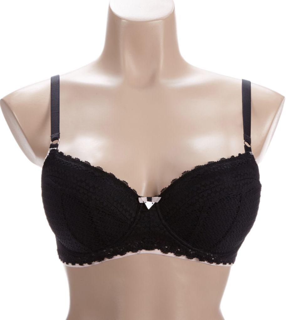 Daisy Lace Underwire Half Cup Bra-fs