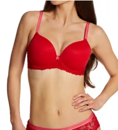 Offbeat Underwire Plunge Moulded Bra Chili Red 28D