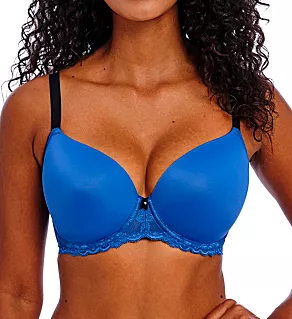 Offbeat Underwire Plunge Moulded Bra Dazzling Blue 30D