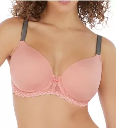 Offbeat Underwire Plunge Moulded Bra Rosehip 32HH