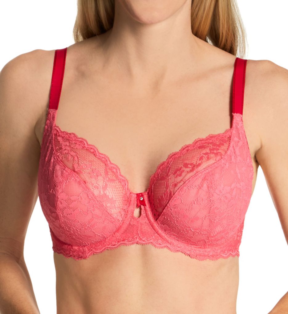 Offbeat Underwire Plunge Bra Pink 32C
