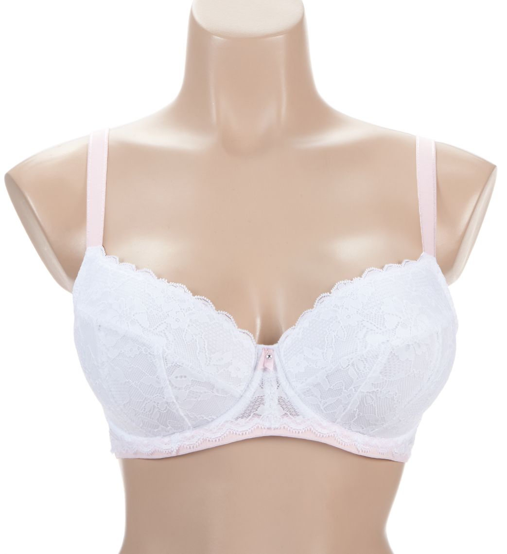 Freya Offbeat Padded Half Cup Underwire Bra White 34F  - Image 1