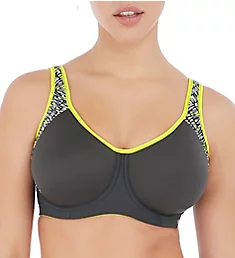 Sonic Underwire Molded Spacer Sports Bra Lime Twist 28D