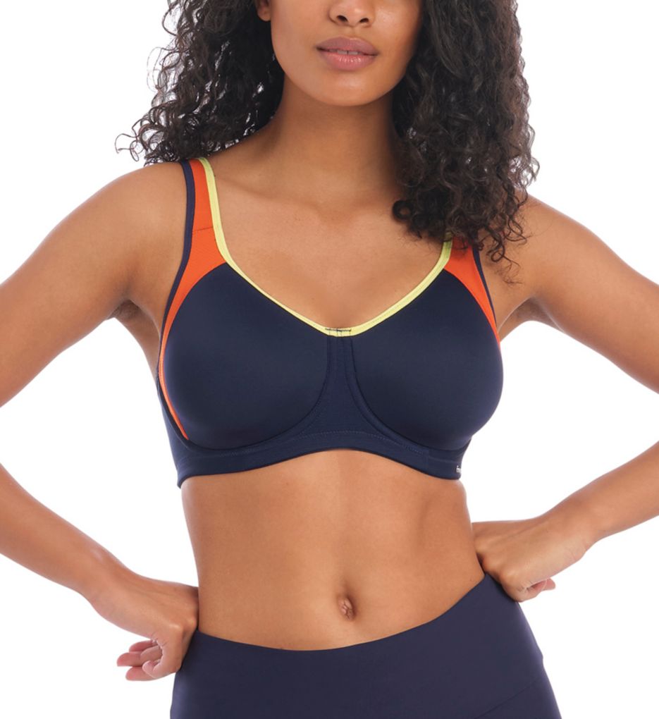 Freya Women's Sonic Underwire Molded Spacer Sports Bra in Blue | Size 28GG | HerRoom.com