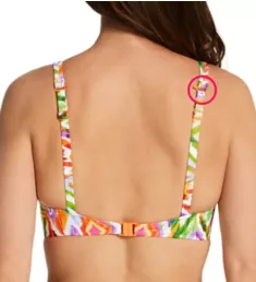 Tusan Beach Underwire High Apex Bikini Swim Top Multi 28D