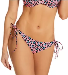 Cala Fiesta Tie Side Bikini Brief Swim Bottom Leopard M