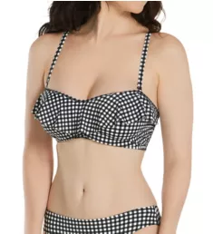 Check In Bandeau Bikini Underwire Swim Top Monochrome 32G