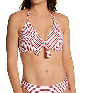 New Shores Underwire Bandless Halter Swim Top Chilli 36DD