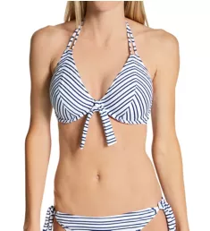 New Shores Underwire Bandless Halter Swim Top Ink 30D