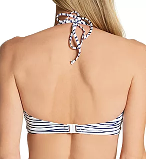 New Shores Underwire Bandless Halter Swim Top Ink 30D