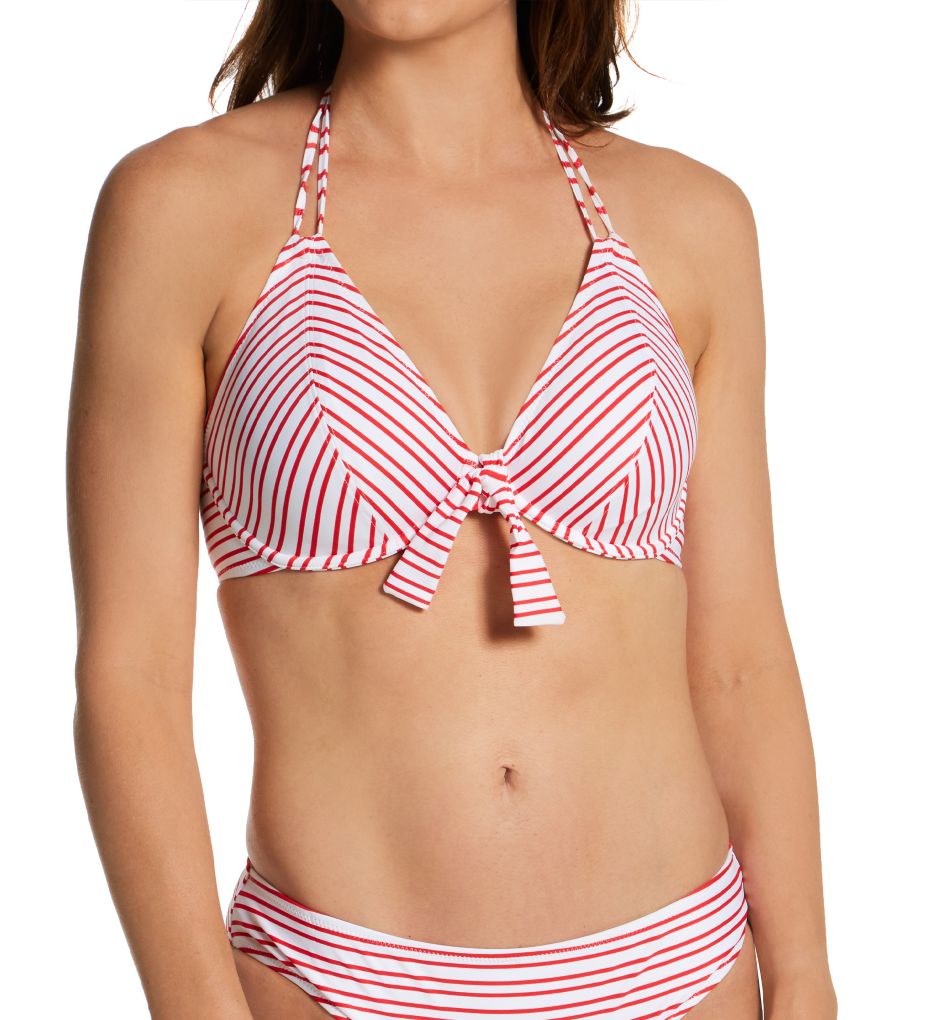 New Shores Underwire Bandless Halter Swim Top