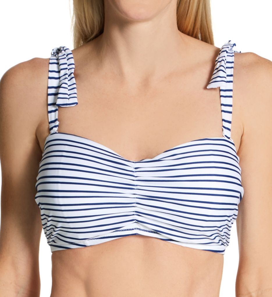 New Shores Underwire Padded Bandeau Swim Top-fs
