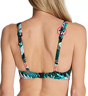 Honolua Bay Underwire High Apex Bikini Swim Top Multi 28D
