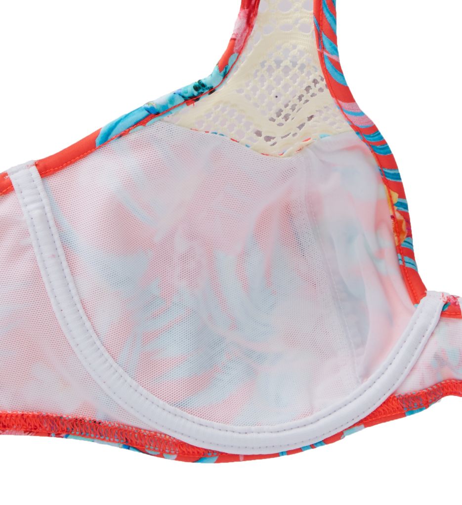 Wild Sun Crochet Underwire Halter Bikini Swim Top-cs3