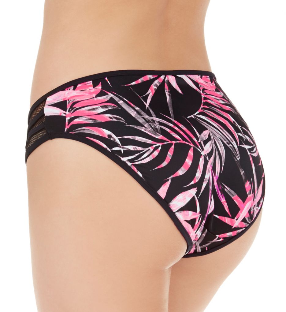Sunset Palm Bikini Brief Mesh Side Swim Bottom-bs