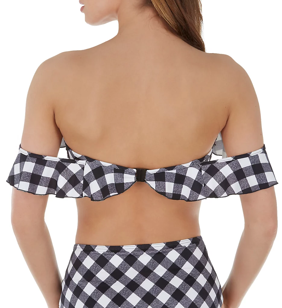 Totally Check Underwire Off The Shoulder Swim Top