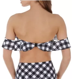 Totally Check Underwire Off The Shoulder Swim Top