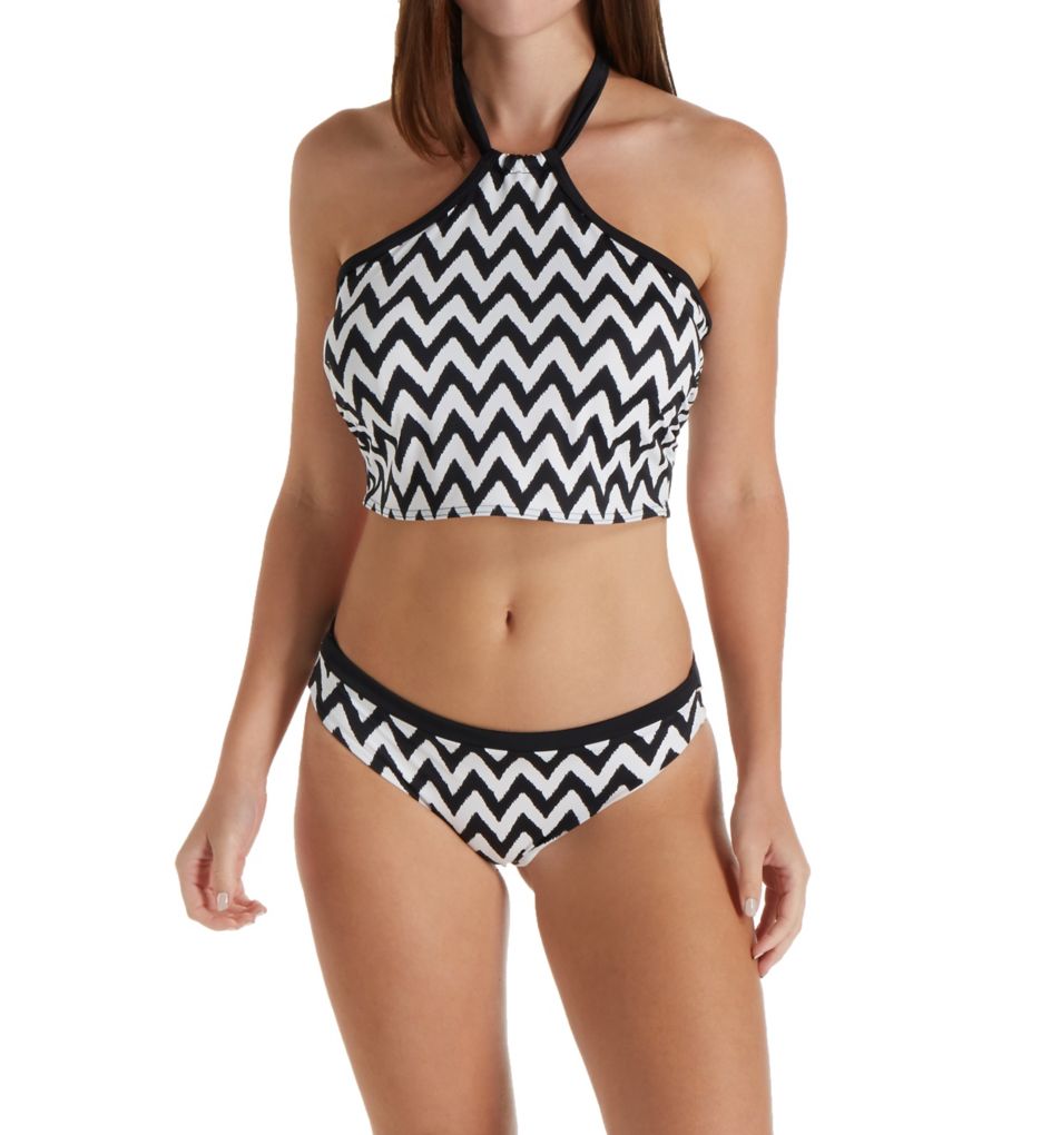 Making Waves Underwire High Neck Croptini Swim Top-cs3