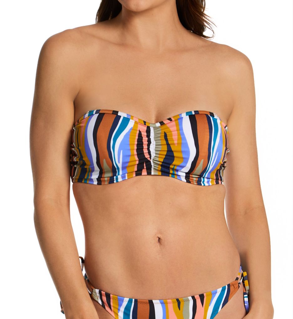 Torra Bay Underwire Bandeau Bikini Swim Top Multi 30DD by Freya