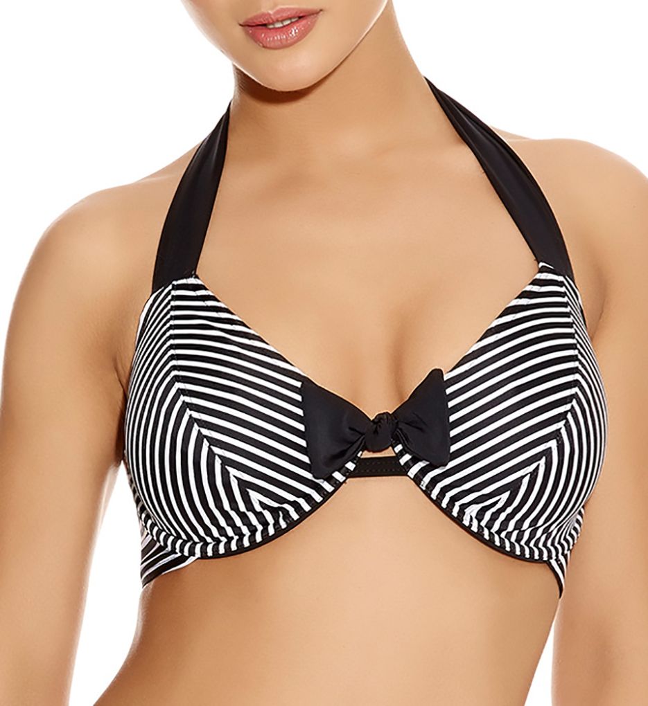 Tootsie Underwire Bandless Halter Bikini Swim Top