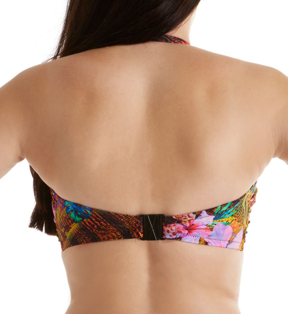 Safari Beach Underwire Twist Bandeau Swim Top-bs