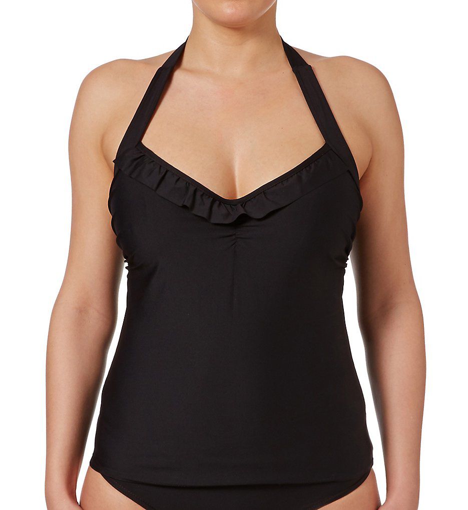 In The Mix Underwire 50's Halter Tankini Swim Top