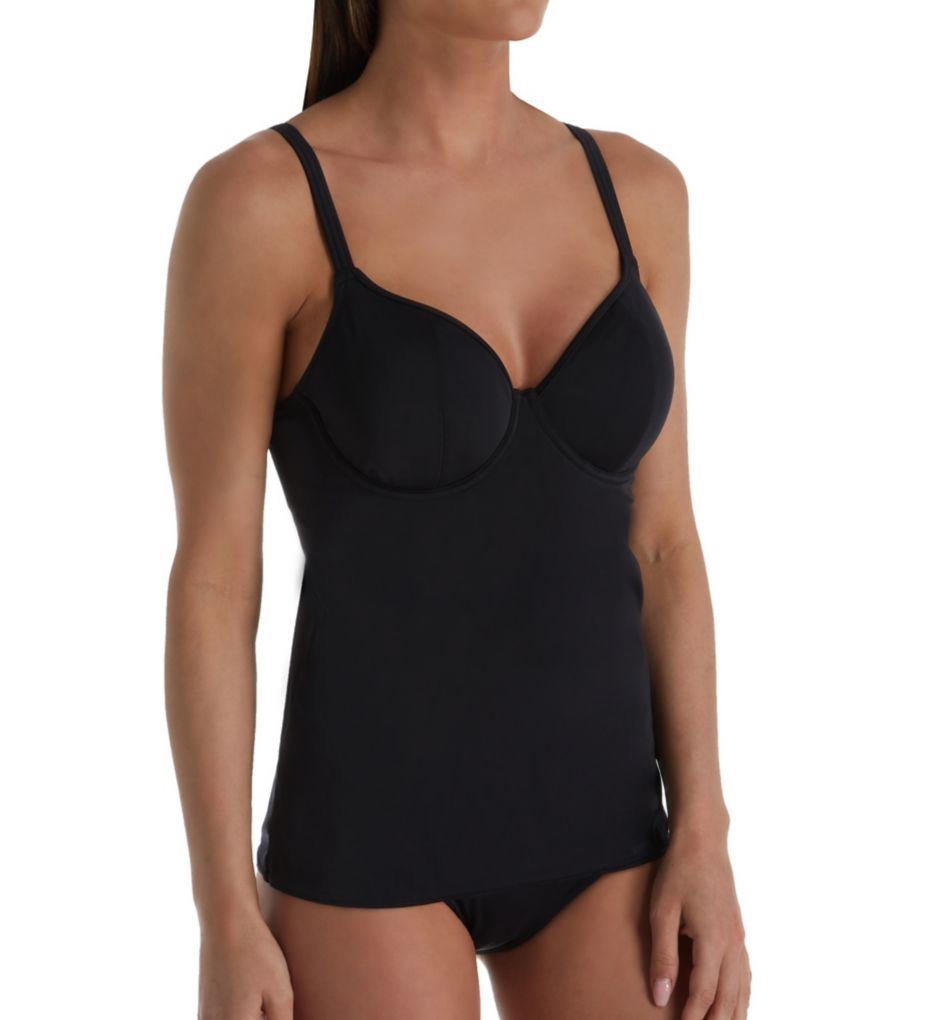 Freya BLACK Remix Halter Underwire One-Piece Swimsuit US 34H for sale  online