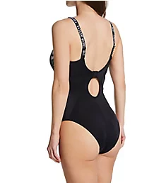 Freestyle Underwire Moulded One Piece Swimsuit Jungle Black 30D