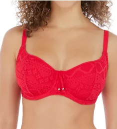 Sundance Underwire Sweetheart Swim Top Red 30F