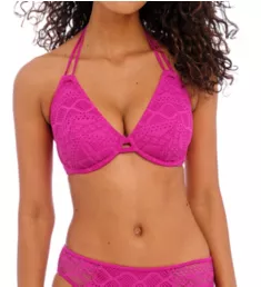 Sundance Underwire Bandless Halter Swim Top Orchid 30C